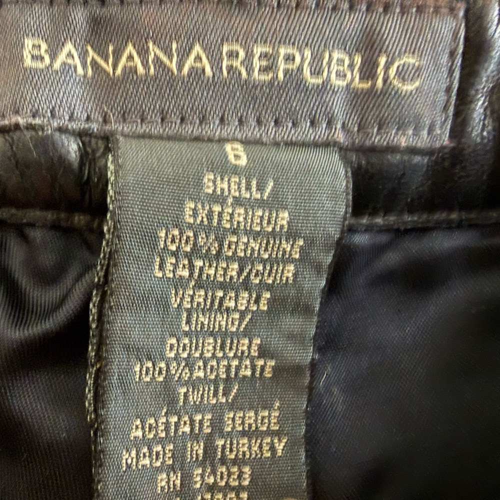 Banana Republic Black Leather Pants